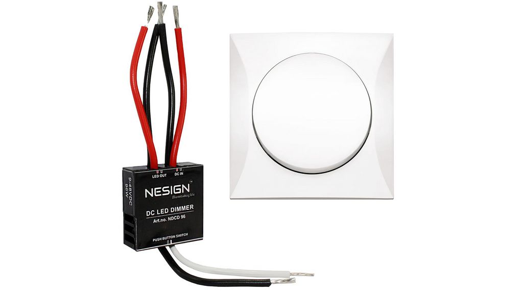 Wall Push-Button Dimmer Matte, INTEGRO, Flush Mount, 98W, IP20, White